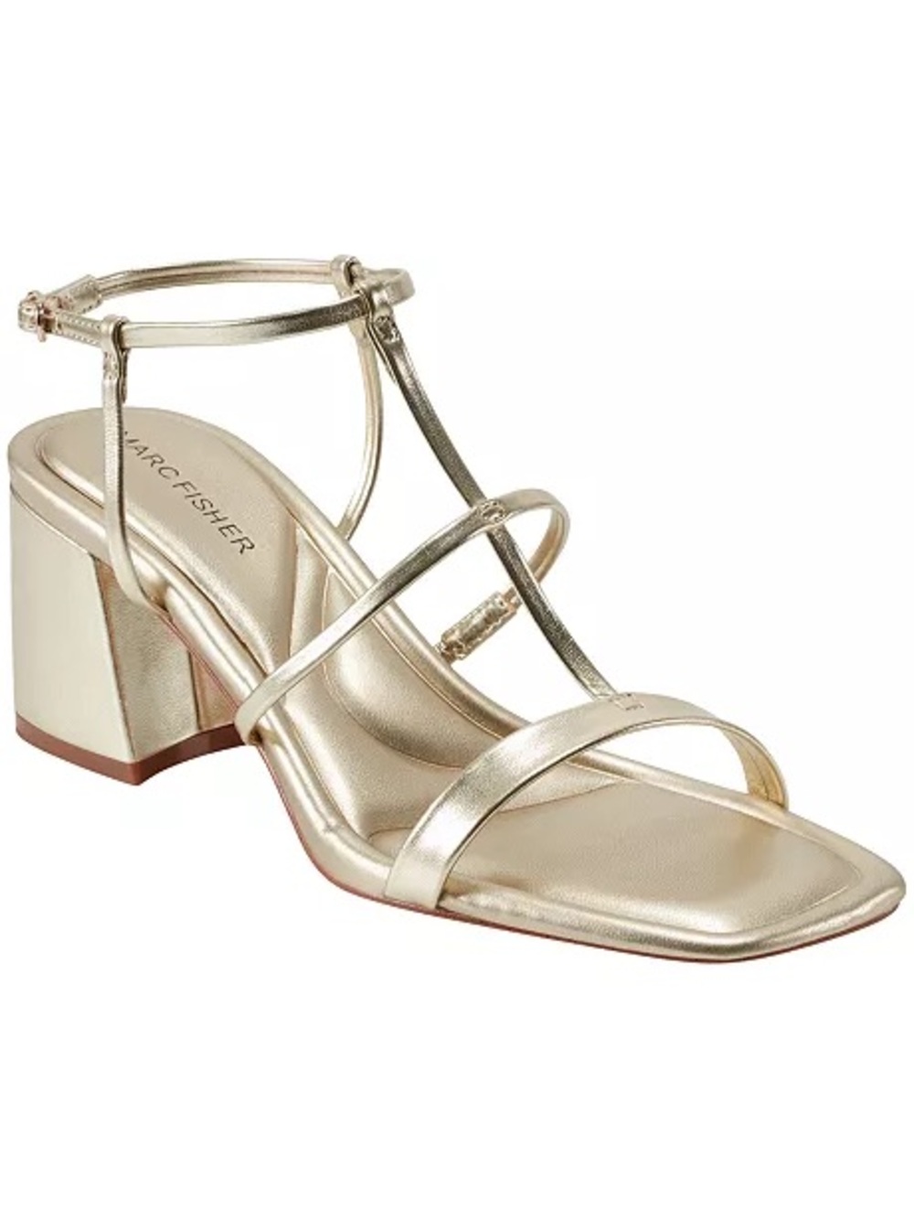 New Marc Fisher Women's Gellyn Caged Block Heel Sandals Sz 11